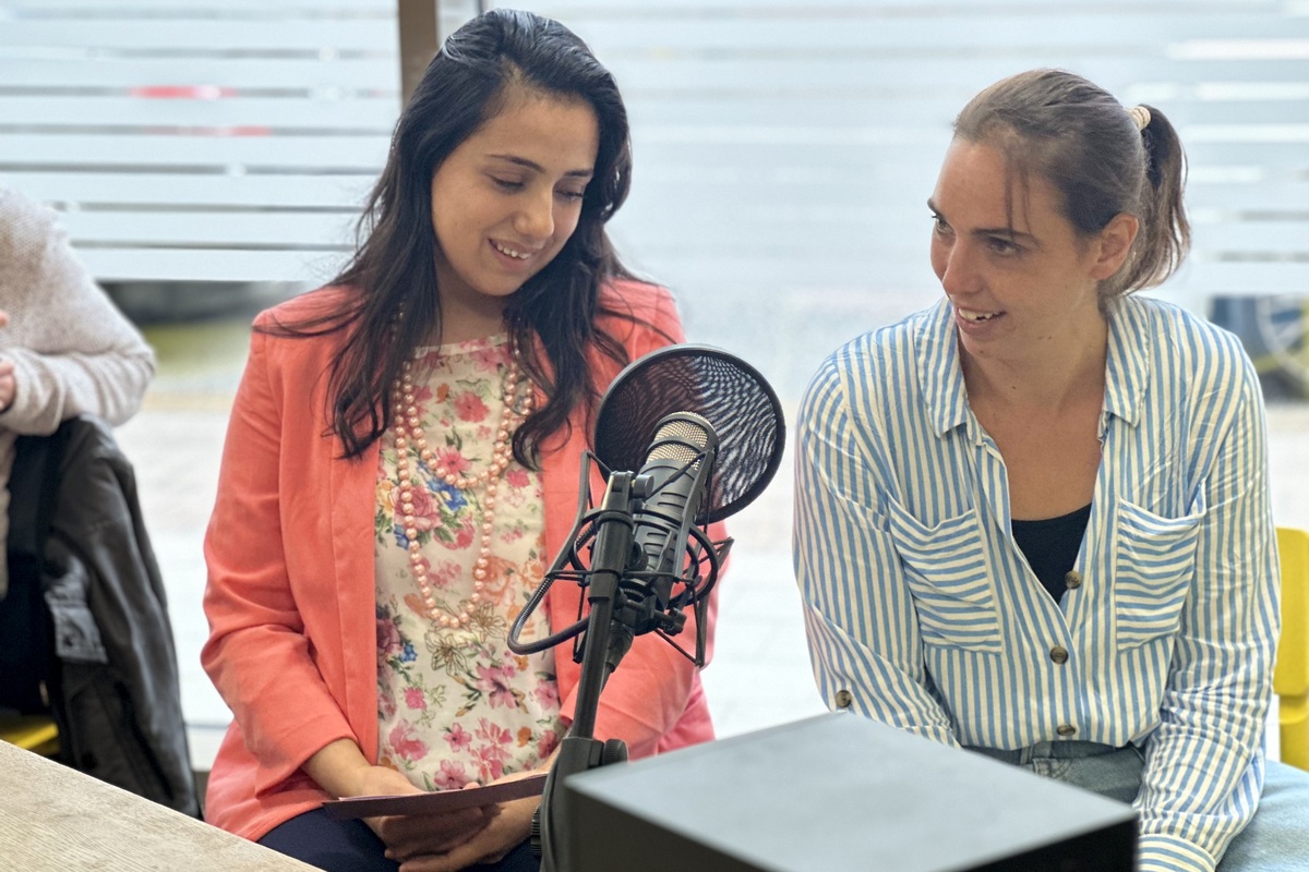 Behind the Scenes der Podcastaufnahme