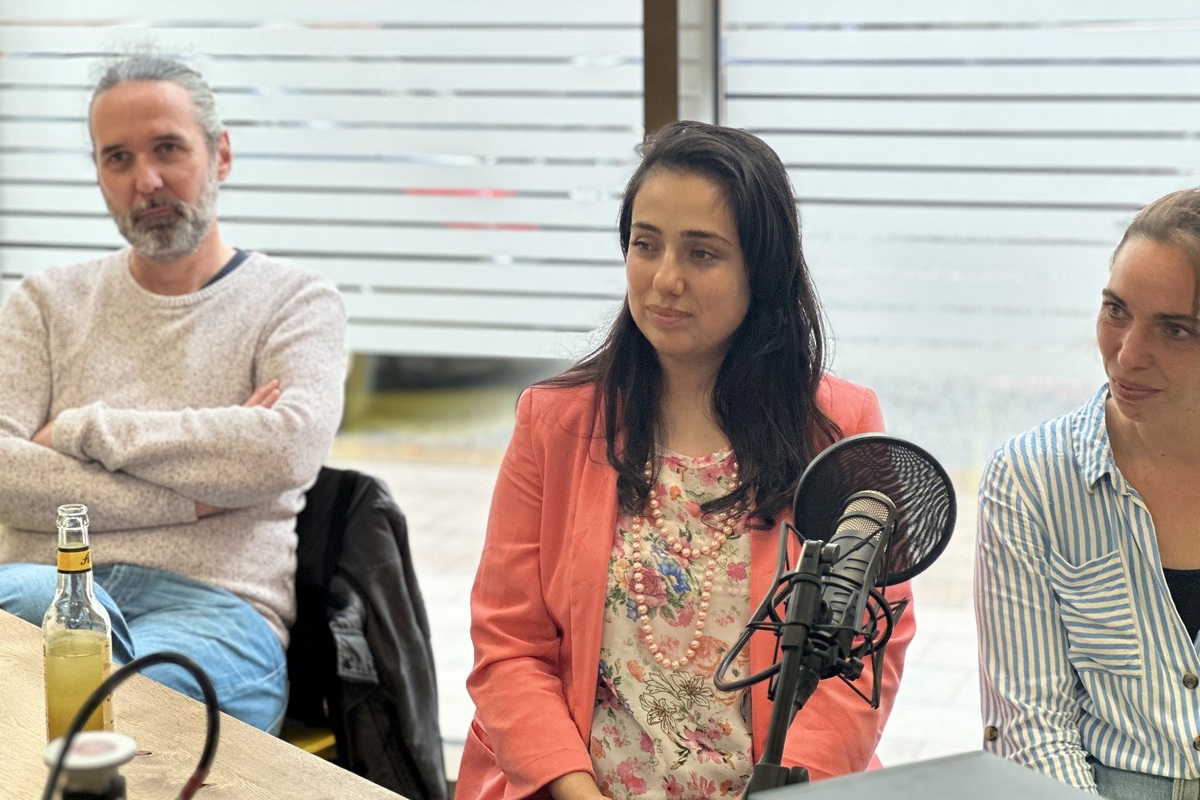 Behind the Scenes der Podcastaufnahme